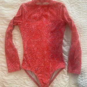 Coral one piece swimsuit